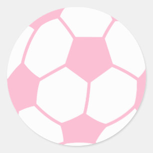Hellrosa Fußball Runder Aufkleber