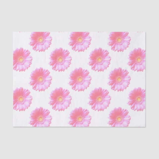 Hellrosa Gänseblümchen Seidenpapier (Vorderseite)