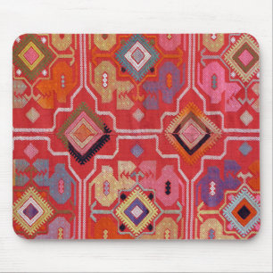 Hellrosa geometrische Tribal-Rug-Maus-Pad Mousepad