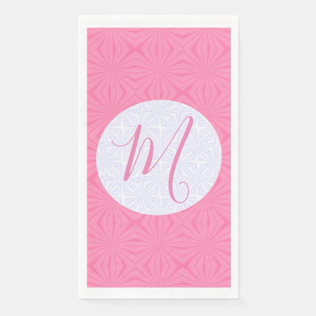 Hellrosa gewellte Quadrate Personalisierte Party Serviette (Vorderseite)