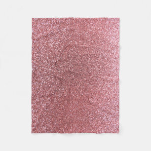 Hellrosa Glitter Fleecedecke