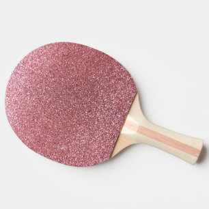 Hellrosa Glitter Tischtennis Schläger