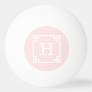 Hellrosa, griechischer Schlüsselrahmen #2 Anfangsm Tischtennisball