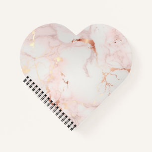 Hellrosa Heart-Shaped Notebook Notizbuch