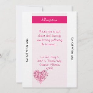 Hellrosa Herz Hochzeitskarte Einladung