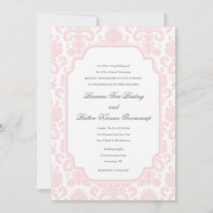 Hellrosa Hochzeitsohle Thema individuell auf Ihren Einladung