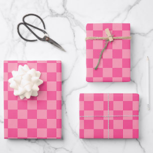 Hellrosa, Hot-Pink-Papiertüten Geschenkpapier Set