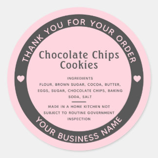 Hellrosa Hütte Runder Aufkleber