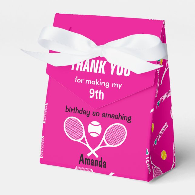 Hellrosa I Liebe Tennis Geschenkschachtel (Vorderseite)