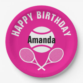 Hellrosa I Liebe Tennis Pappteller