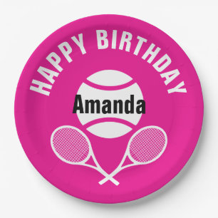 Hellrosa I Liebe Tennis Pappteller