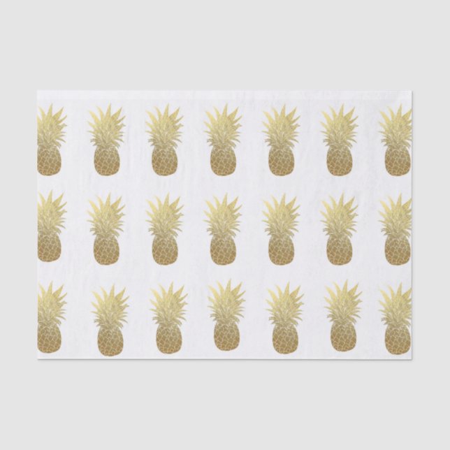 Hellrosa Imitat-Goldfolien-Ananas-Seidenpapier Seidenpapier (Vorderseite)