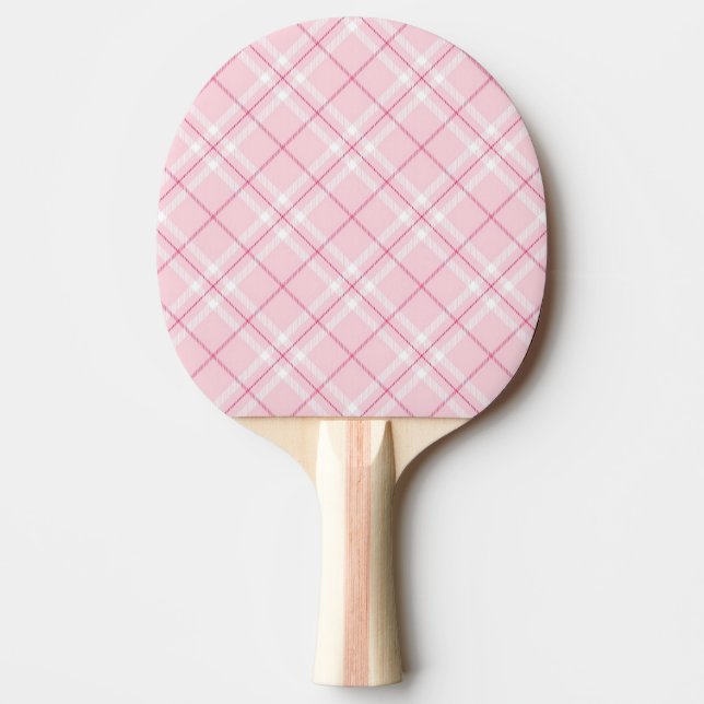 Hellrosa kariertes tischtennis schläger (Vorderseite)