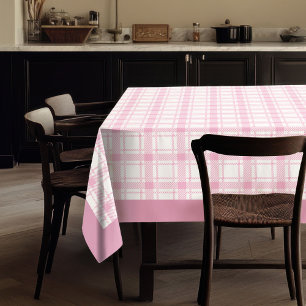 Hellrosa Karo Tableteclout für elegante Innenräume Tischdecke