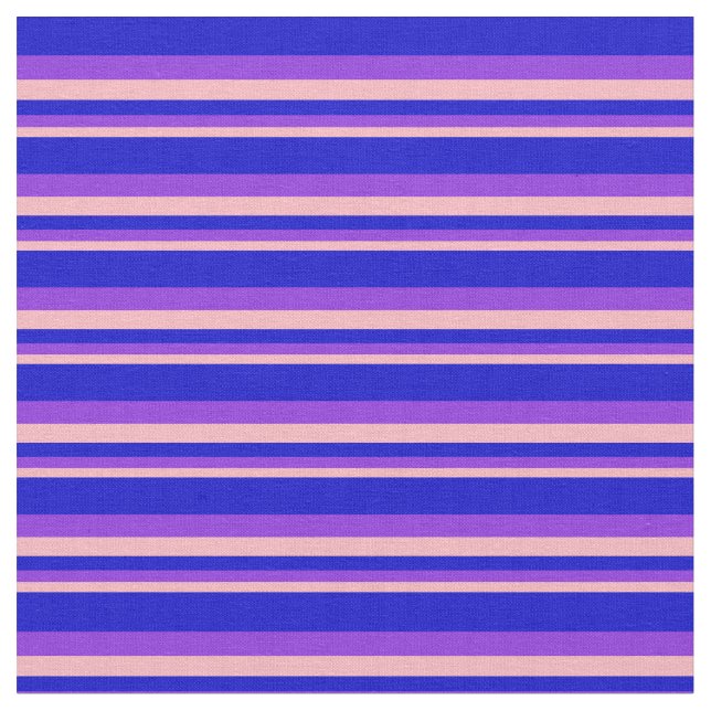 Hellrosa, Lila und blaue Streifen Stoff (Nahaufnahme)