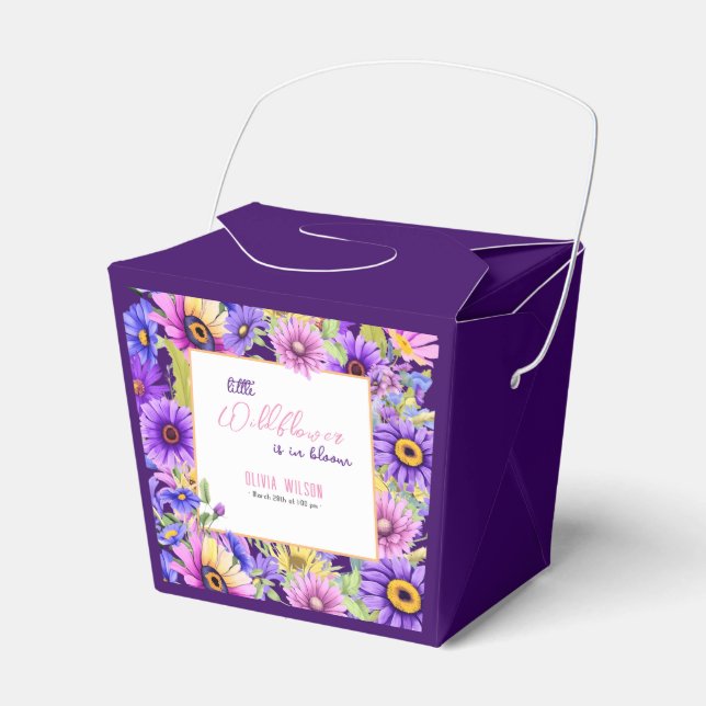 Hellrosa lila Wildblume ist in Blüte #3 Geschenkschachtel (Vorderseite)