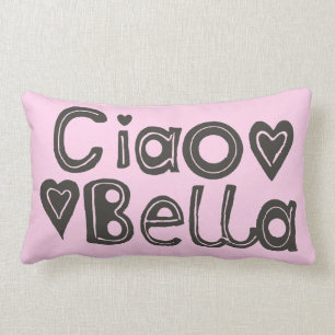 Hellrosa lumbales Kissen Ciao Bella