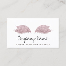 Hellrosa Makeup Artist Lashes Extension Rose Terminkarte