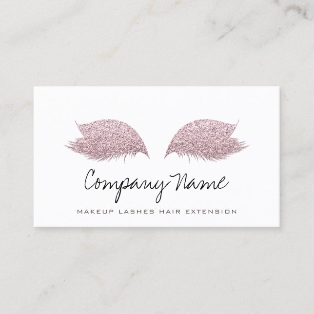 Hellrosa Makeup Artist Lashes Extension Rose Terminkarte (Vorderseite)