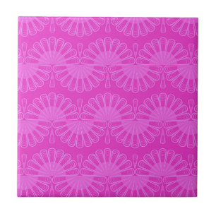 hellrosa neon-helle geometrische Muster Fliese