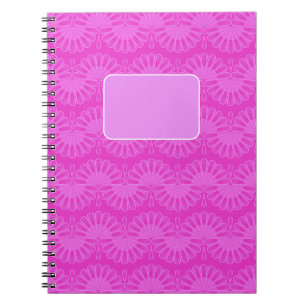hellrosa neon-helle geometrische Muster Notizblock