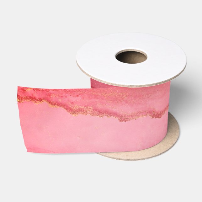 Hellrosa Orange Gold Satin Ribbon Satinband (Spule)