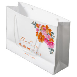 Hellrosa Orange Vibrannende Trauzeugin Große Geschenktüte