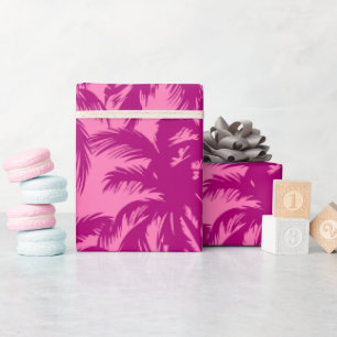 Hellrosa Palm-Muster Geschenkpapier