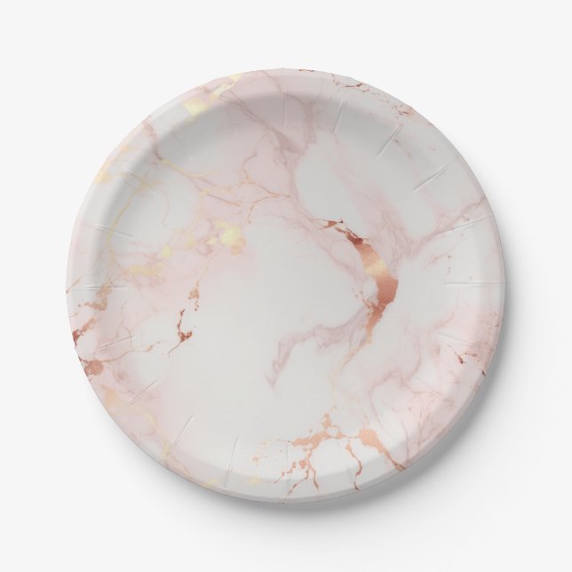 Hellrosa Papierschale Pappteller (Vorderseite)