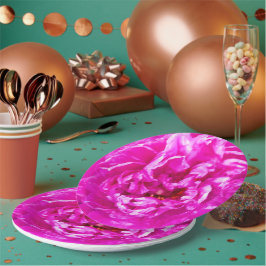 Hellrosa Peony Tellers, 9", Rundpapier Pappteller