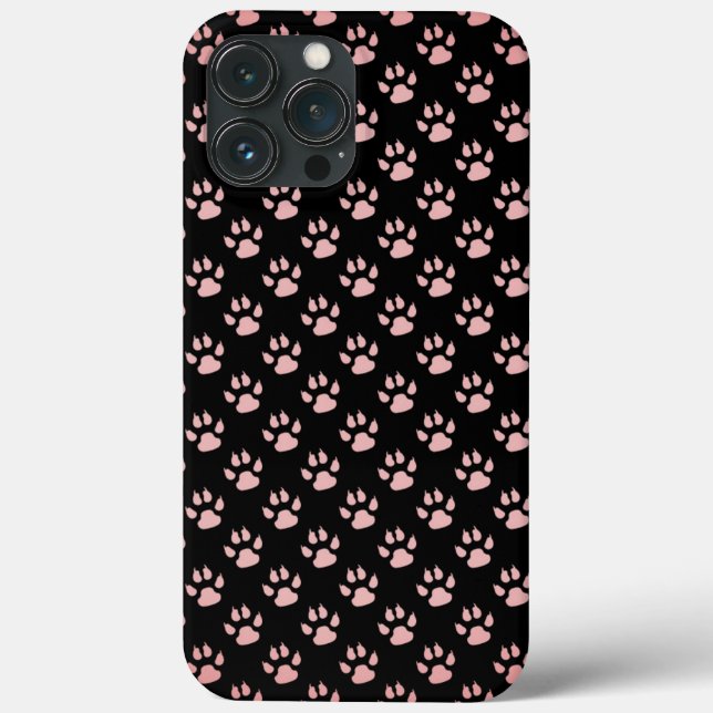 Hellrosa Pfoten-Muster Case-Mate iPhone Hülle (Rückseite)