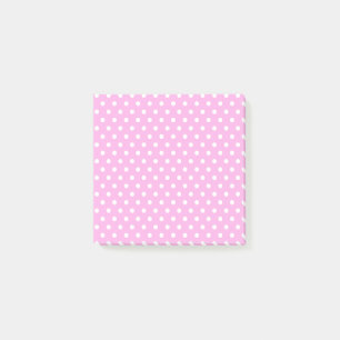 Hellrosa Polka Dots Nachhinweise Post-it Klebezettel