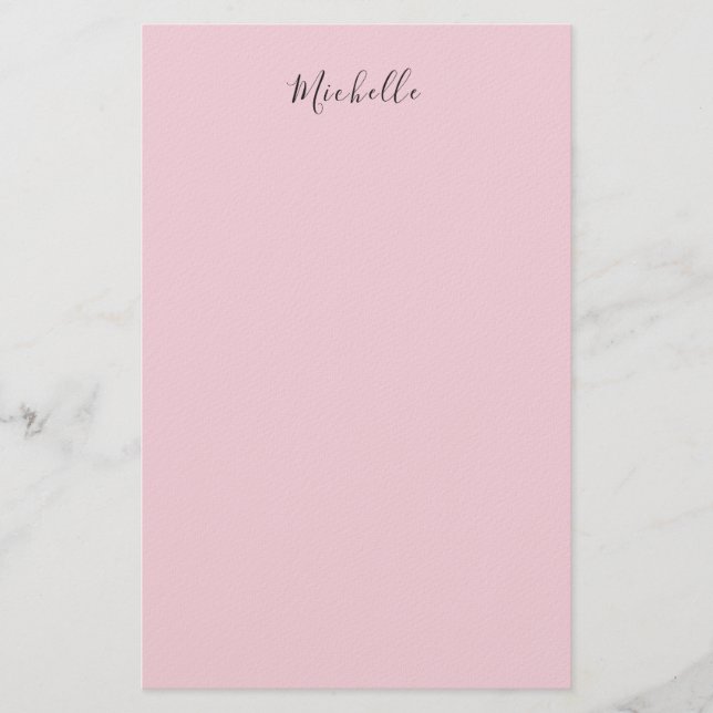 Hellrosa professionelles einzigartiges klassisches briefpapier (Vorderseite)