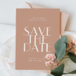 Hellrosa Rosa Moderne minimalistische QR-Kodierung Save The Date<br><div class="desc">Moderne Typografie minimalistische Hochzeit Speichern Sie das Datum mit Foto   QR-Code auf der Rückseite in Pastellfarben blassrosa,  staubige Rose,  cremefarben. Bitte kontaktieren Sie mich,  wenn Sie weitere Informationen benötigen.</div>