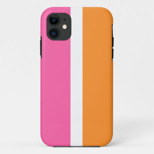 Hellrosa, rosa, orange weiße Sommer Streifen Case-Mate iPhone Hülle
