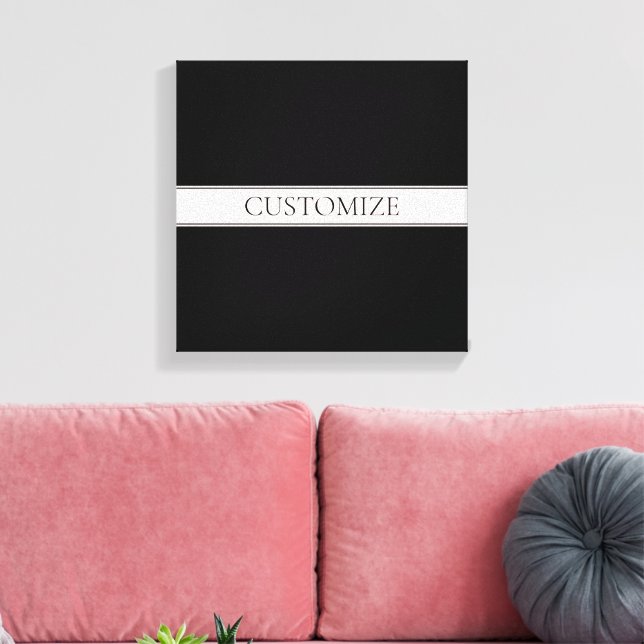 Hellrosa Rosa Streifen und eleganter bearbeitbarer Leinwanddruck (Insitu (Wohnzimmer))