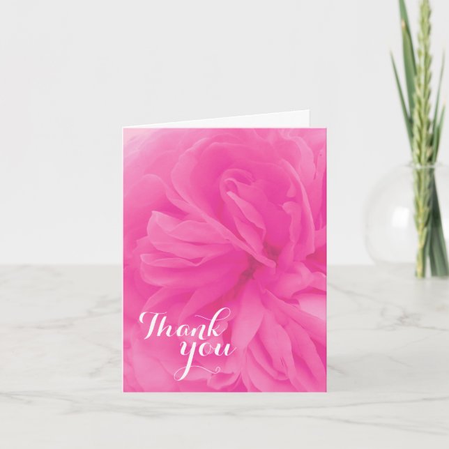 Hellrosa Rose Dankeschön an Freundin-Karte Dankeskarte (Vorderseite)