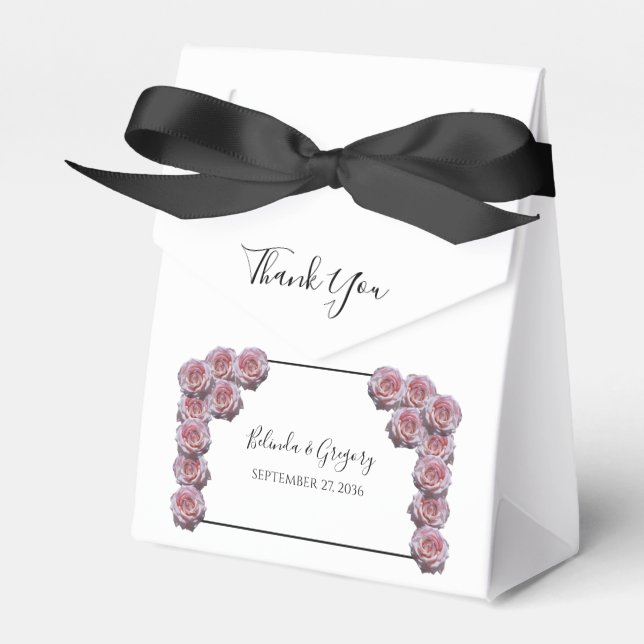 Hellrosa Rose Hochzeit Geschenkschachtel (Vorderseite)