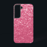 Hellrosa Rose Imitate Glitzern Glitzer Samsung Galaxy Hülle<br><div class="desc">Schöne mädchenhaft glamouröse sanfte leichte pinkfarbene, purpurrote glänzende Glitzer Glitzern trendige moderne Farbe. Foto von magenta Glitzern Glitzer! Farbe des Jahres in Imitaten Glitzern!</div>