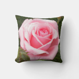 Hellrosa Rosenwirbel Kissen