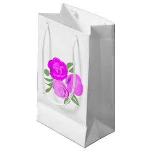 Hellrosa Roses Geschenktasche Kleine Geschenktüte