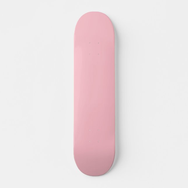 Hellrosa, solide Farbe Girly Pastel Skateboard (Vorne)
