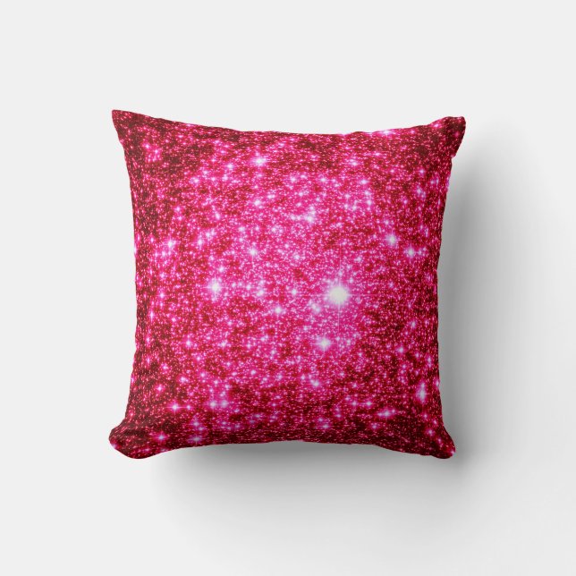 Hellrosa Stars Kissen (Vorderseite)