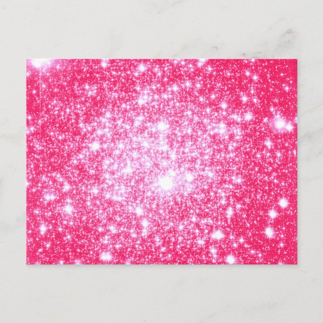 Hellrosa Stars Postkarte (Vorderseite)