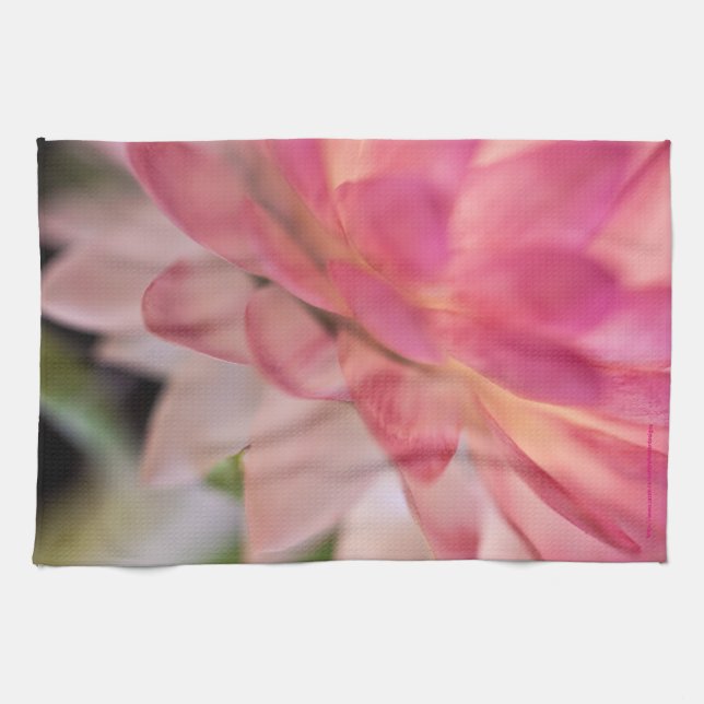 Hellrosa Strawblume Geschirrtuch (Horizontal)