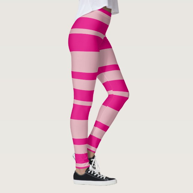 Hellrosa Streifen Leggings (Rechts)