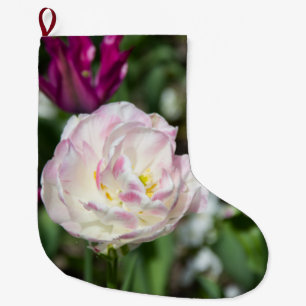 Hellrosa Tulpen an einem sonnigen Tag Großer Weihnachtsstrumpf