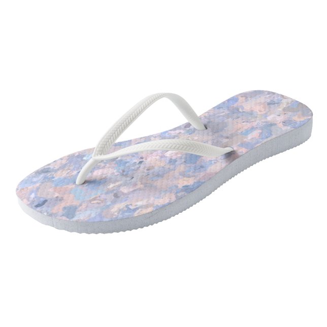 Hellrosa und blau flip flops (Schrägansicht)