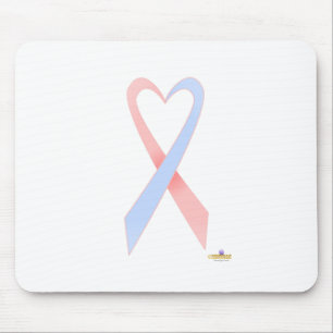 Hellrosa und blaues Herz geformt Sensibilisierungs Mousepad