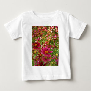 Hellrosa und gelbe Daisy-Blume Baby T-shirt